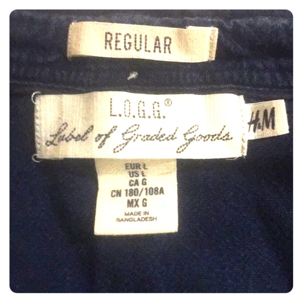 Denim like indigo blue button down.